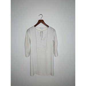 Diane Von Furstenberg Women's White Short Tie Front Dress 0